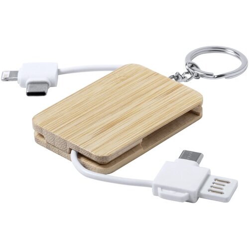 Rusell Sleutelhanger Usb-Oplaadkabel Wit