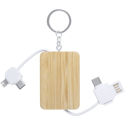 Rusell Sleutelhanger Usb-Oplaadkabel Wit
