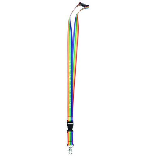 RPET Sleutelkoord Regenboog Veelkleurig