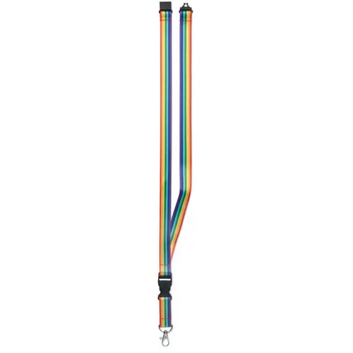 RPET Sleutelkoord Regenboog Veelkleurig