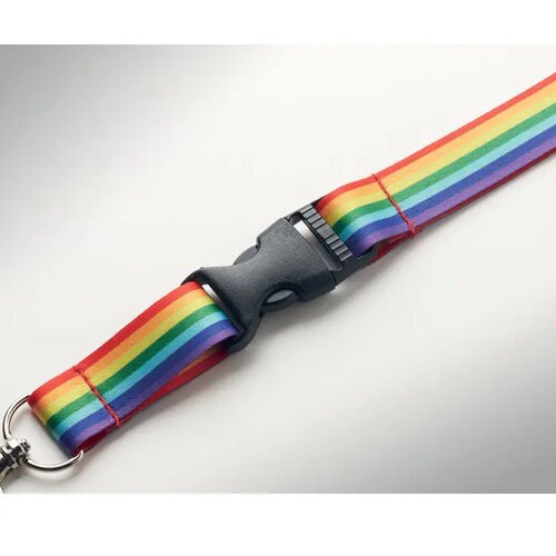 RPET Sleutelkoord Regenboog Veelkleurig