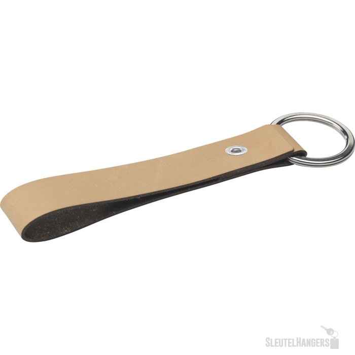 Recycled Leather Keyring Sleutelhanger Taupe