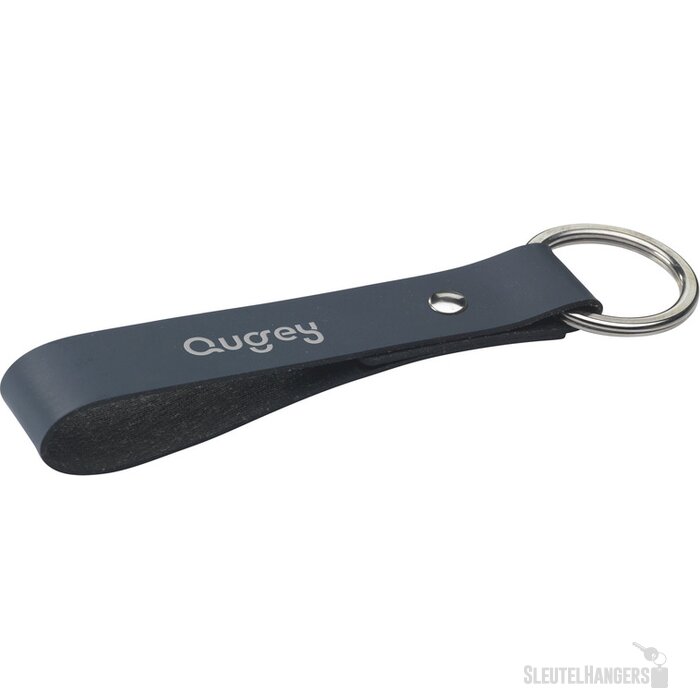 Recycled Leather Keyring Sleutelhanger Donkerblauw