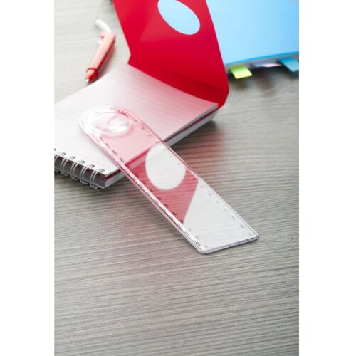 Liniaal met loep (15 cm) Transparant