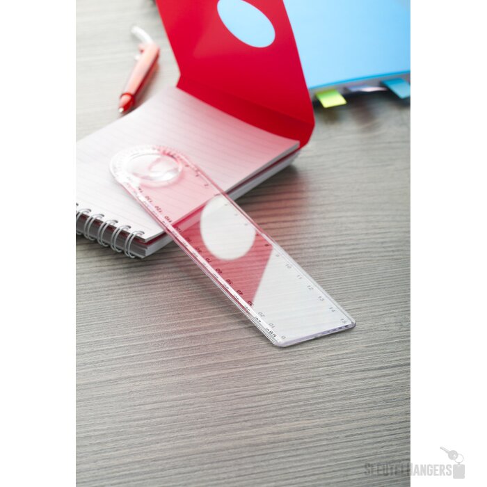 Liniaal met loep (15 cm) Transparant