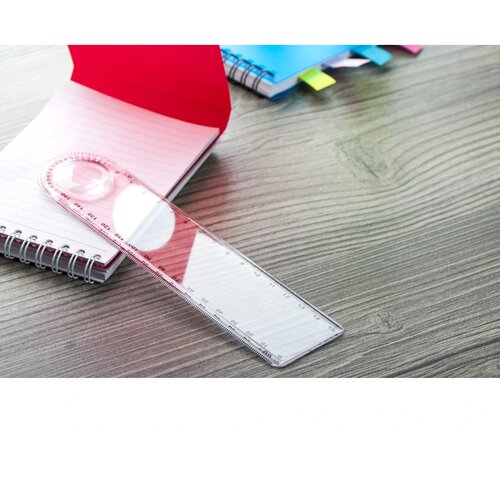 Liniaal met loep (15 cm) Transparant