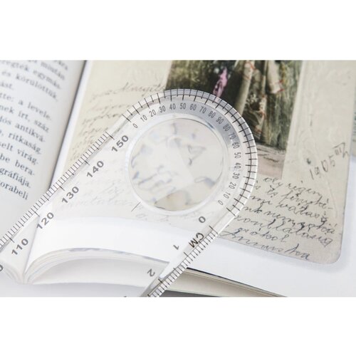 Liniaal met loep (15 cm) Transparant