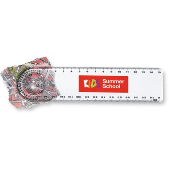 Liniaal met loep (15 cm) Transparant