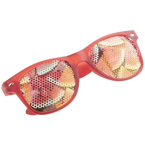 Goedkope Zonnebril Met Metallic Glazen Rood