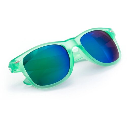Goedkope Zonnebril Met Metallic Glazen Groen