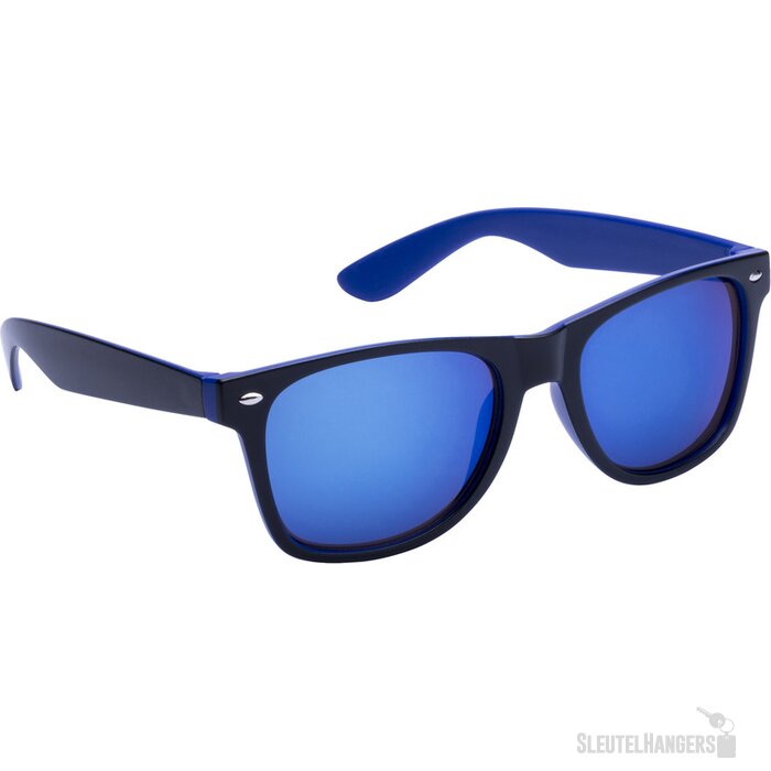 Two Tone Zonnebril Met Spiegelglazen Blauw