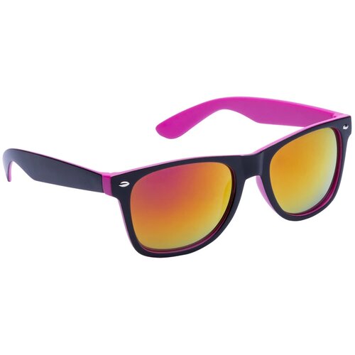 Two Tone Zonnebril Met Spiegelglazen Fuchsia