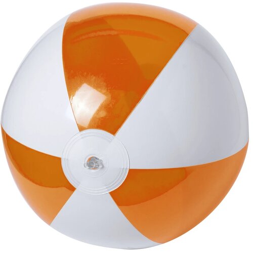 Strandbal Met Transparant Gekleurde Panelen (28 Cm) Oranje