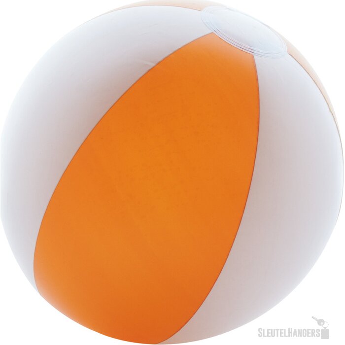 Strandbal Met Transparant Gekleurde Panelen (28 Cm) Oranje