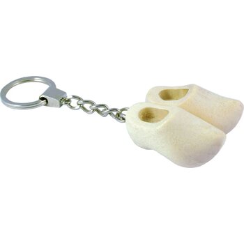 Sleutelhanger met 2 klompjes geschuurd