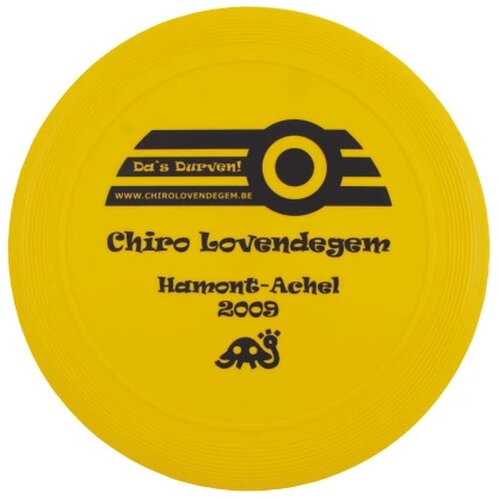 Gekleurde frisbee met ringen Geel