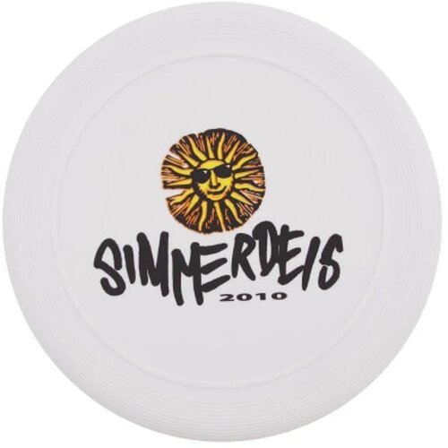 Gekleurde frisbee met ringen Wit
