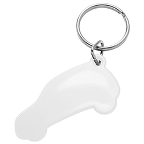 Sleutelhanger auto wit