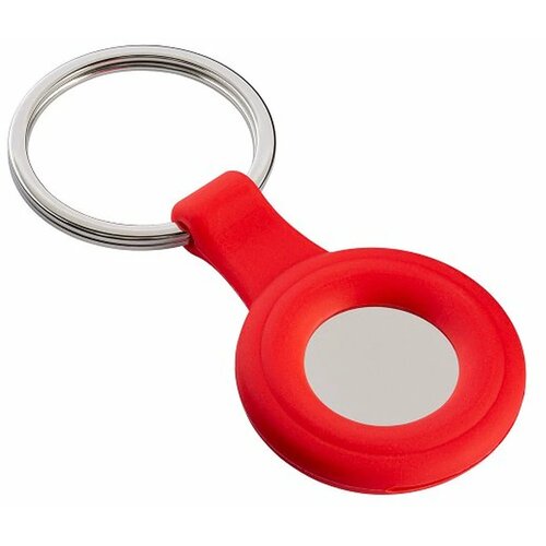 Siliconen sleutelhanger met muntje Rood