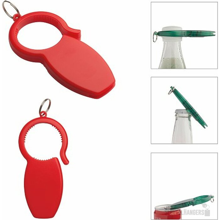 Sleutelhanger 3-in-1 opener rood