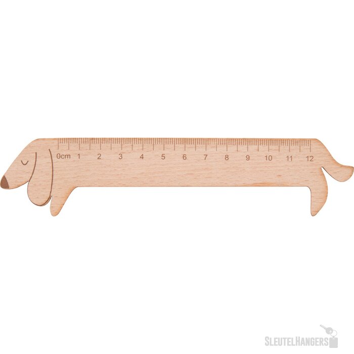 Houten liniaal in verschillende vormen Naturel