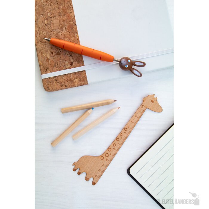 Houten liniaal in verschillende vormen Naturel