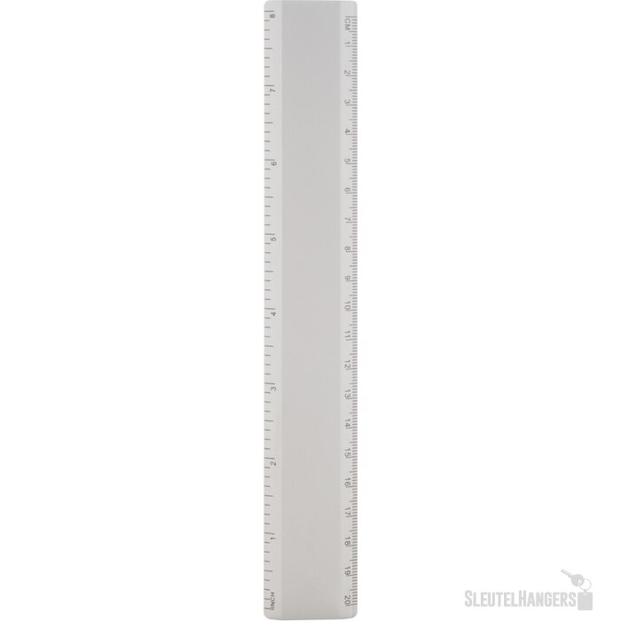 Aluminium liniaal (20 cm) Zilver