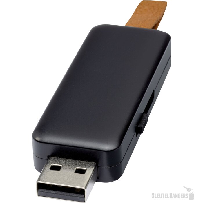 Gleam oplichtende USB flashdrive 16 GB Zwart