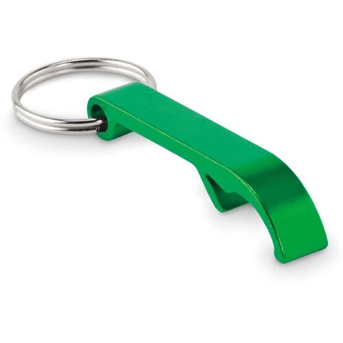 Gerecyclede aluminium sleutelhanger flesopener Groen