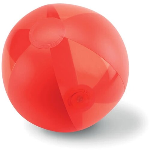 Strandbal met transparante vlakken (Ø 24 cm) Rood