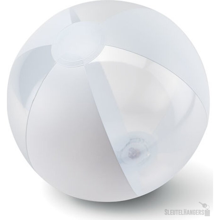 Strandbal met transparante vlakken (Ø 24 cm) Wit