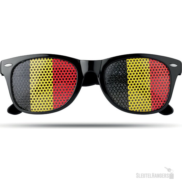 Pinhole zonnebril met vlag Zwart