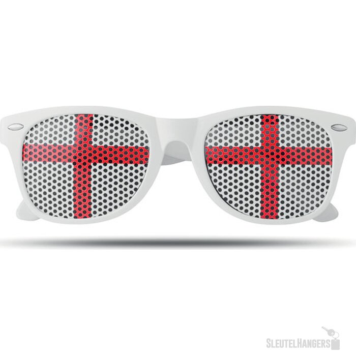 Pinhole zonnebril met vlag Beige