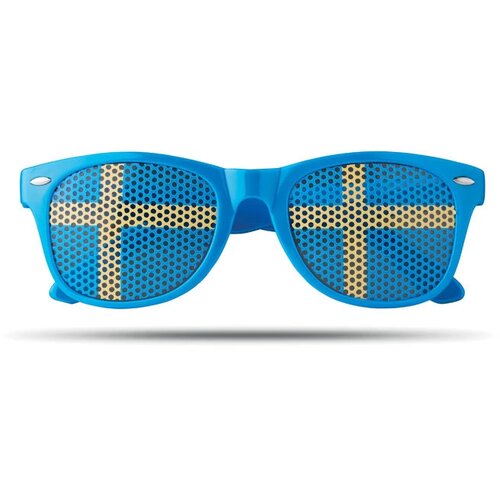 Pinhole zonnebril met vlag Blauw