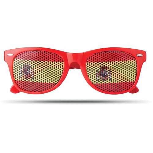 Pinhole zonnebril met vlag Rood