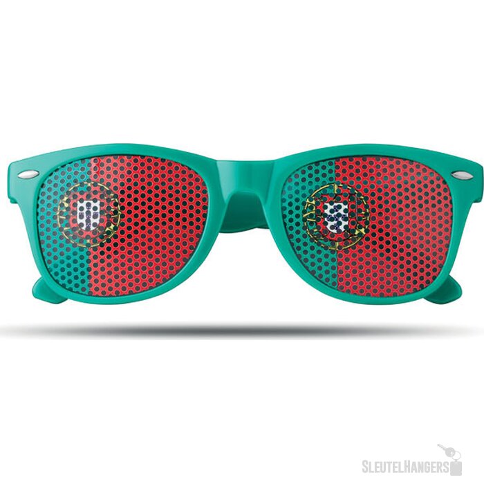 Pinhole zonnebril met vlag Veelkleurig