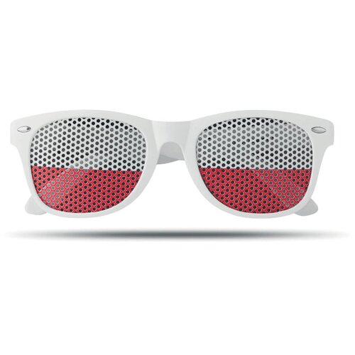 Pinhole zonnebril met vlag Wit