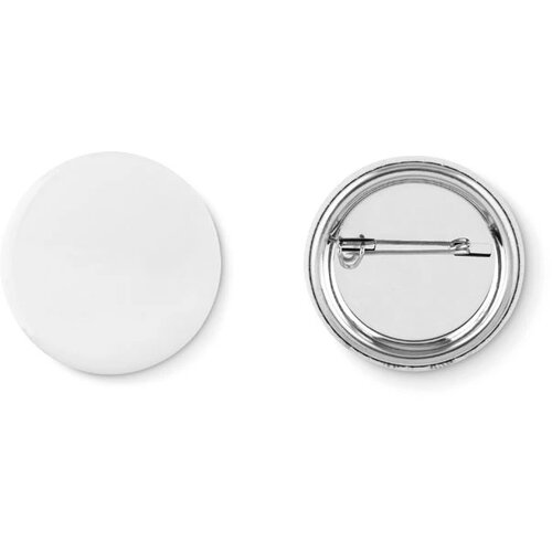 Klein metalen button Small pin mat zilver