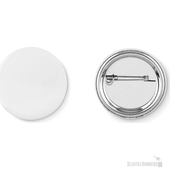 Klein metalen button Small pin mat zilver