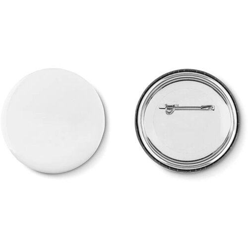 Metalen button Pin mat zilver