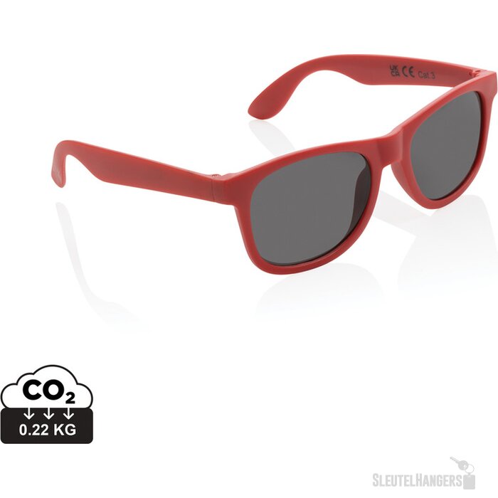 GRS zonnebril van gerecycled PP-plastic rood