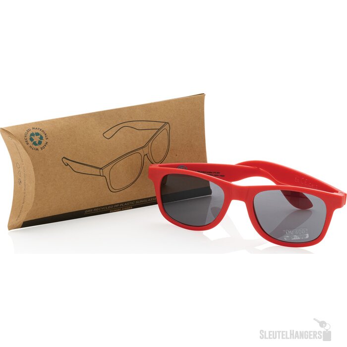 GRS zonnebril van gerecycled PP-plastic rood