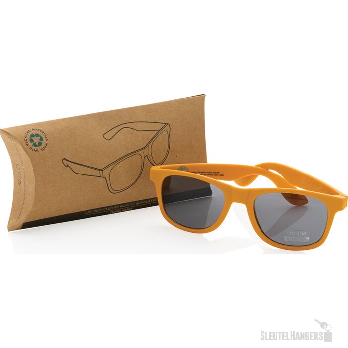 GRS zonnebril van gerecycled PP-plastic oranje