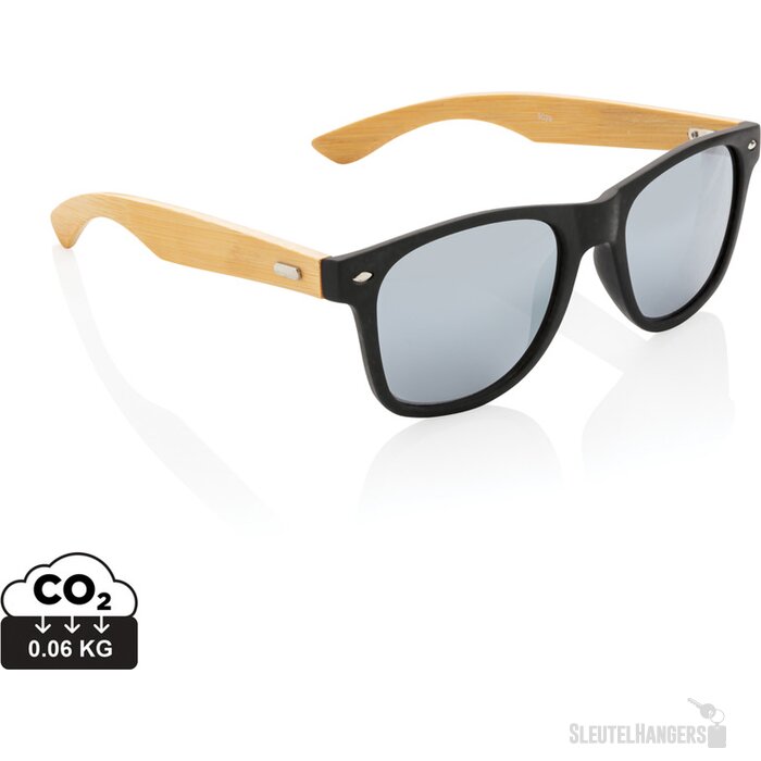 Bamboe en RCS zonnebril van gerecycled plastic zwart