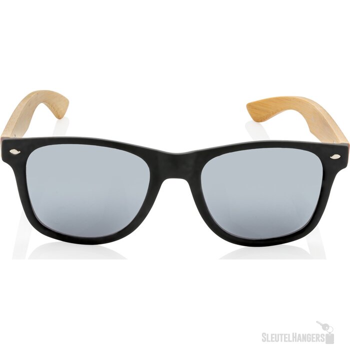 Bamboe en RCS zonnebril van gerecycled plastic zwart
