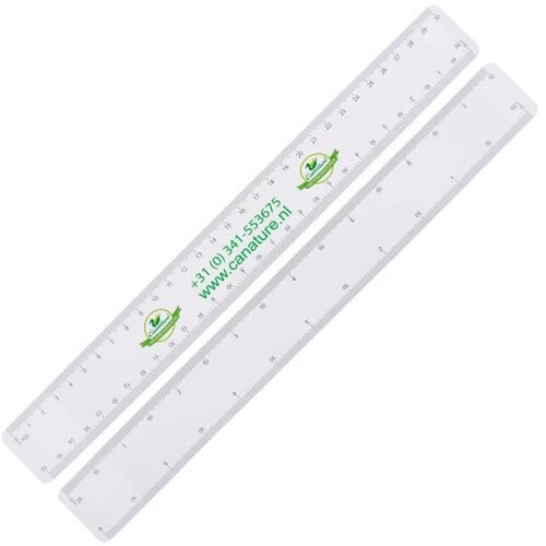 Mailing liniaal met 4 schalen (30 cm) Wit