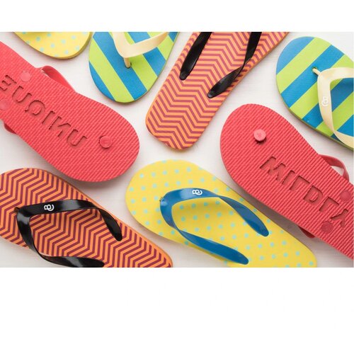 Custom Strand Slippers Blauw
