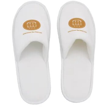 Hotel slippers met dichte teen Wit