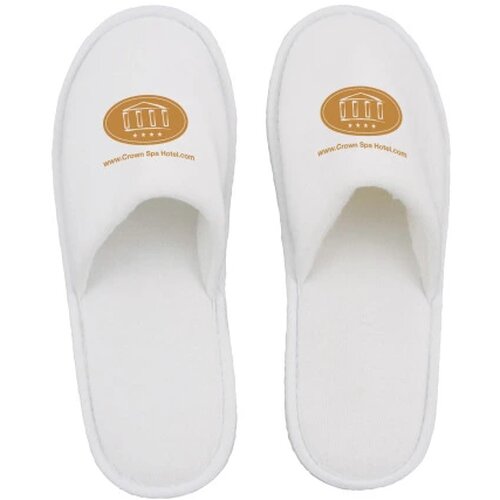 Hotel slippers met dichte teen Wit