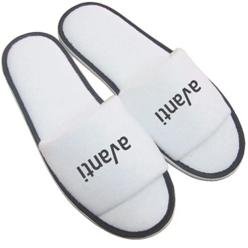 Hotel slippers met open teen Zwart